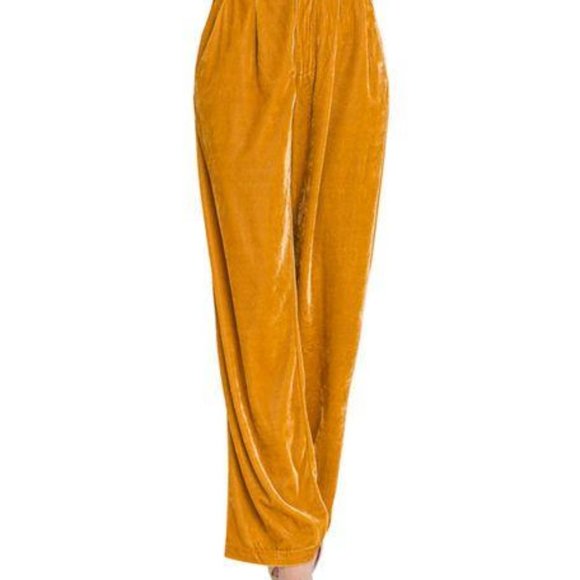 Endless Rose Wide-Leg Velvet Ankle Pants - Picture 4 of 4